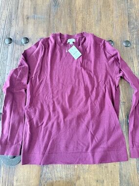 J. Crew Factory Women's TEDDIE  Sweater in Berry Purple Sz Large